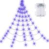 Waterproof Halloween Spider Web Lights 8 Modes Scary Giant Spider LED Spider Net  Garden Yard