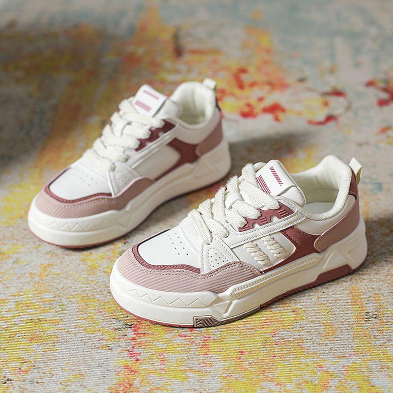 

Little White Shoes 2025 Summer Mesh Shoes Breathable Thin Versatile Lightweight Spring and Summer Sports Leisure Board Shoes Women 40 розовый