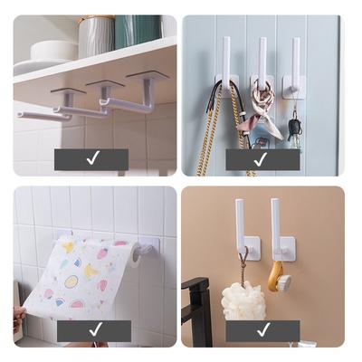 No Trace Sticky Hook Kitchen Roll Paper Organizer Bathroom Storage Rack Hanging Toilet Paper Holder