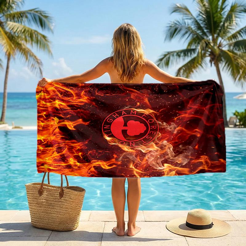 Asciugamano da Spiaggia Calcio Nottingham Forest Morbido Microfibra Asciugamano Estivo Asciugatura Rapida Assorbente per Spiaggia Piscina Viaggio
