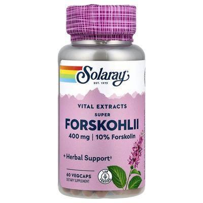 Solaray Ayurvedic Herb Super Forskolin 400mg Veggie Capsules, 60 Count