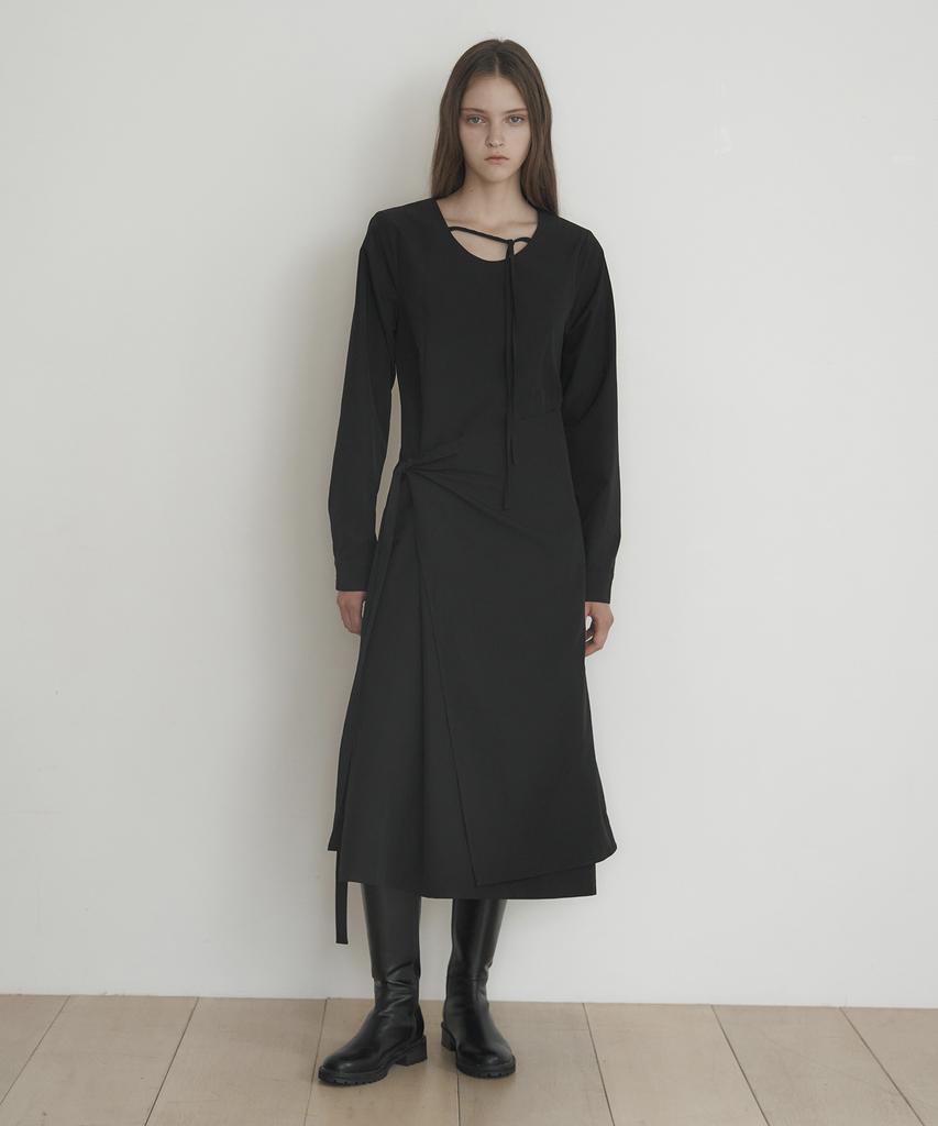 Mosyupamosyu Two-Way Strap Dress [Black]