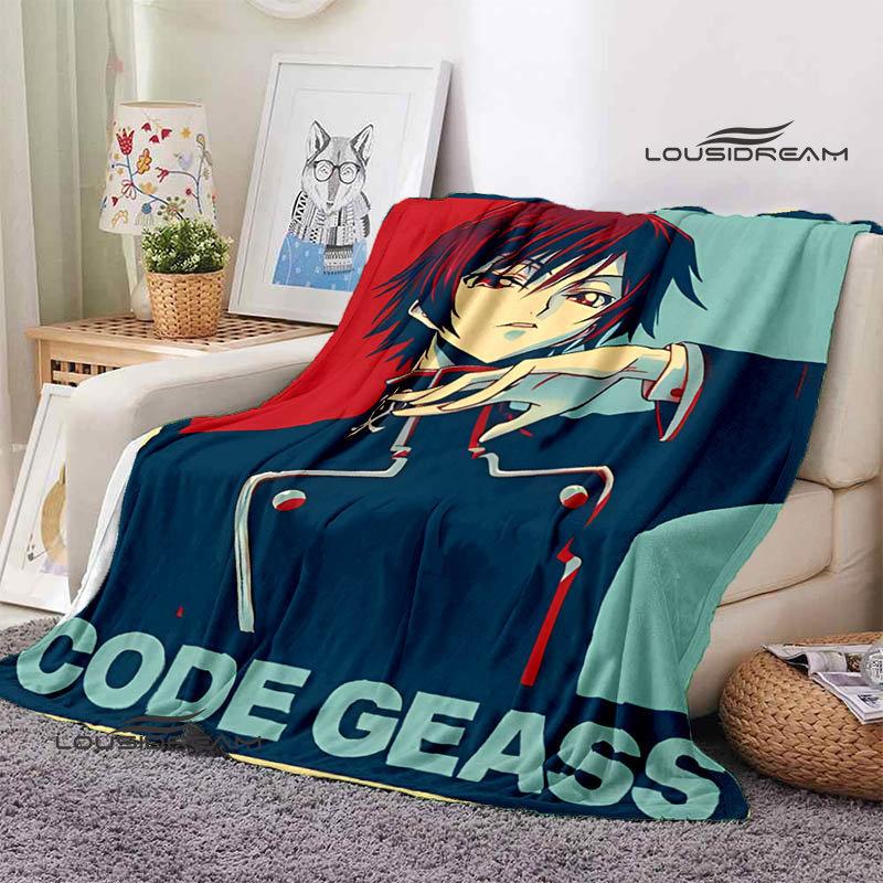 Code Geass Anime Printing Blanket Children's Warmth, Comfortable Blanket, Home Travel Blanket Fashion Birthday Gift