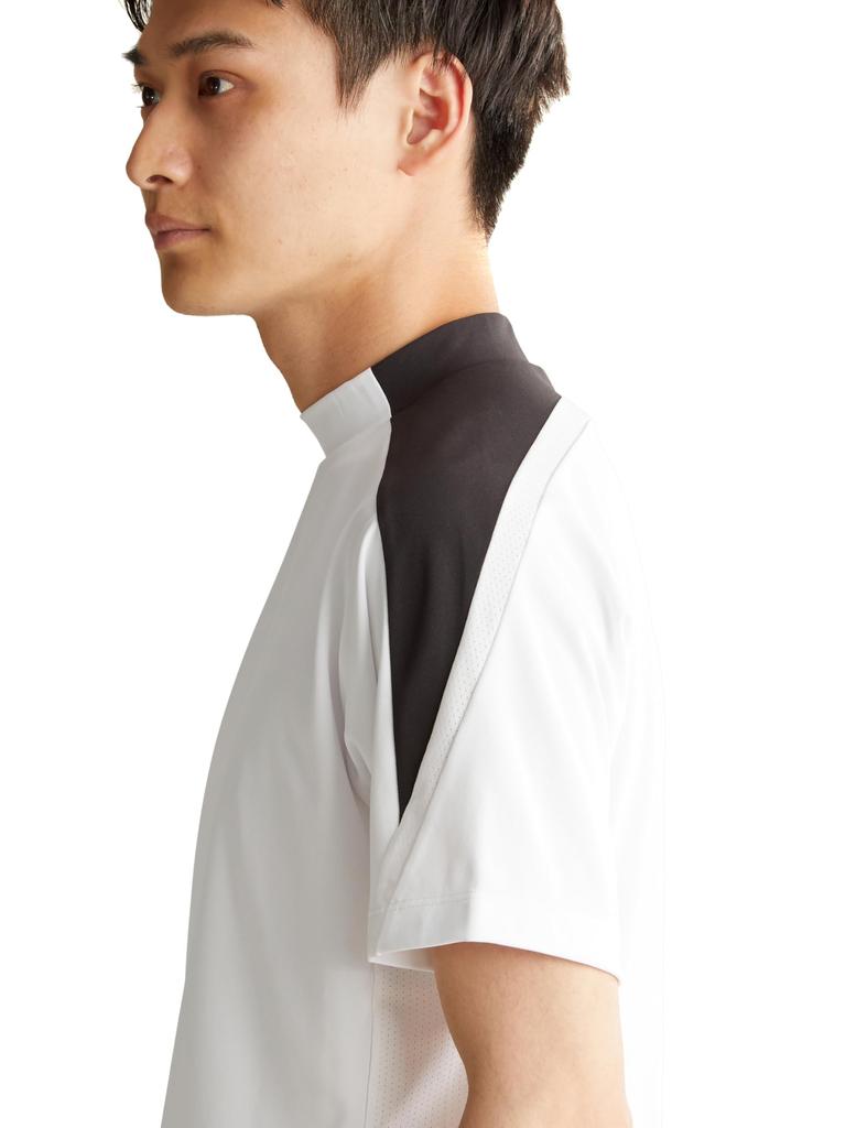 Golf Shirt GOLF Golf PF Stretch CB Tech Cut Mock White Glow [PUMA] Neck/Short Sleeve/627646 Men's