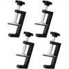 4Pcs/1Set Clamps, Clamp Range 10-57Mm Table Clamps, Adjustable Screw Clamps, Small Universal Table Clamps for Bedroom, Kitchen, Bathroom And Shelf