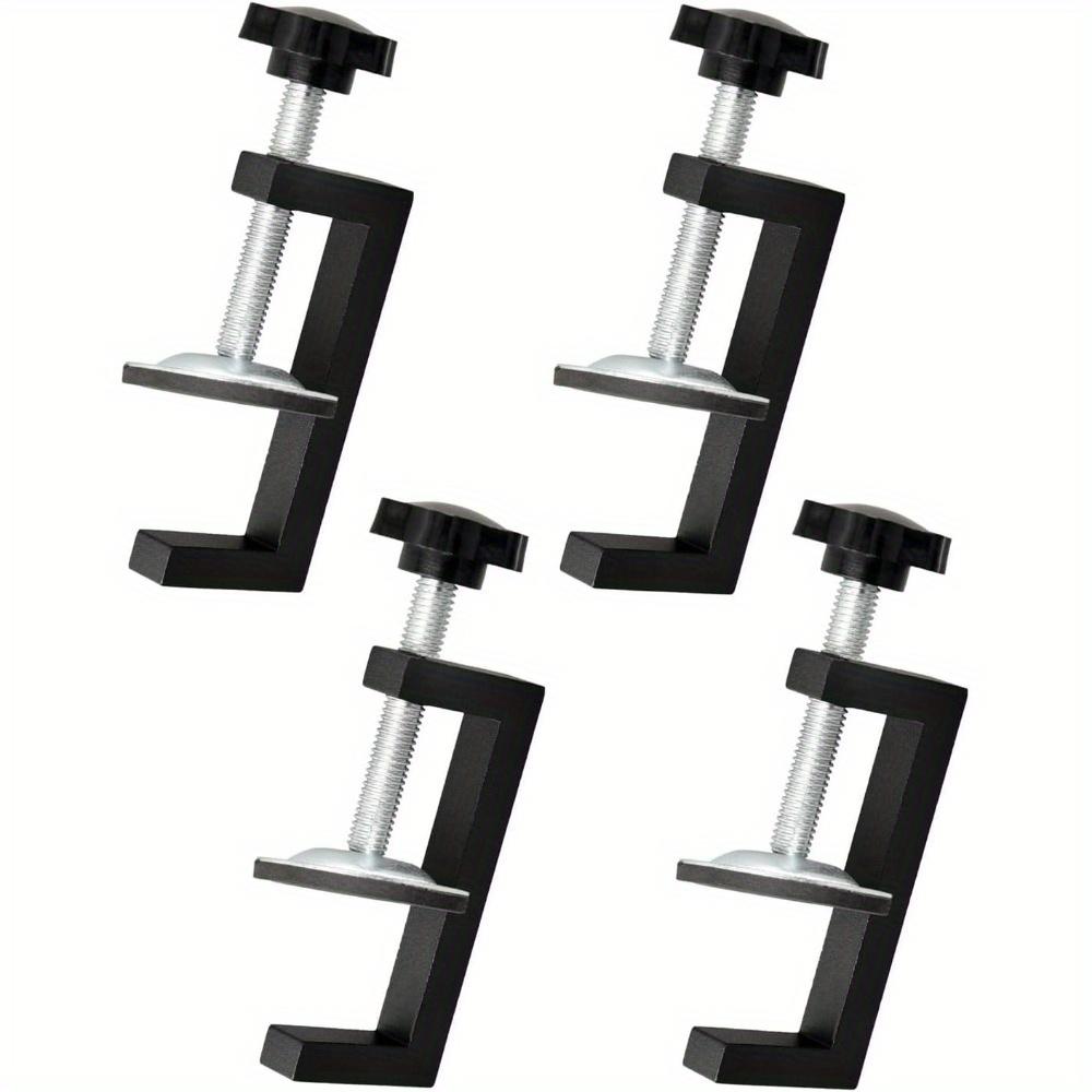 4Pcs/1Set Clamps, Clamp Range 10-57Mm Table Clamps, Adjustable Screw Clamps, Small Universal Table Clamps for Bedroom, Kitchen, Bathroom And Shelf