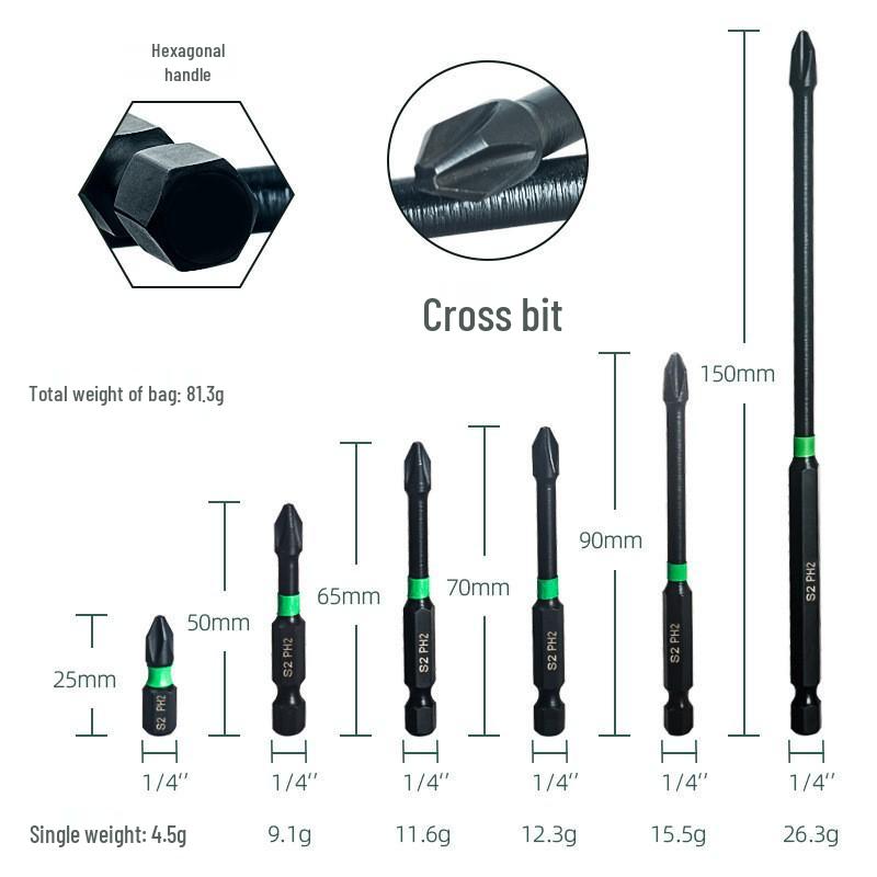 Magnetic Phillips Head Electric Screwdriver Bit