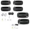 Exterior Door Handle Set with Lock Cylinders for Chevy For Silverado 1999 2007 Includes Replacement Keys Compatible with