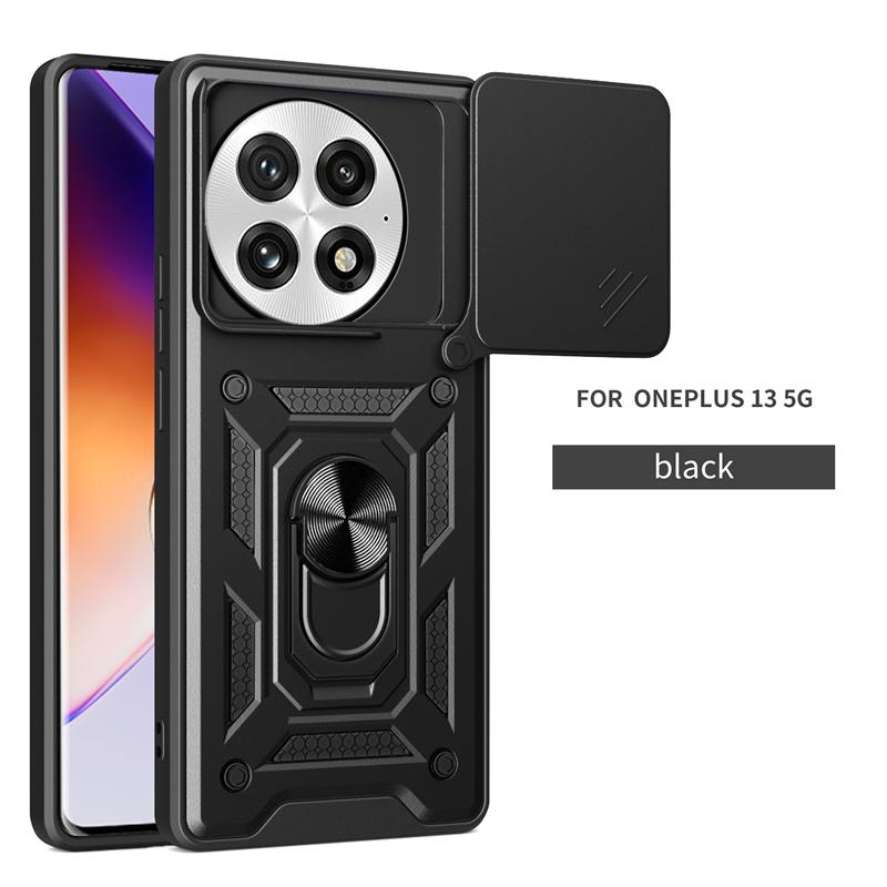 OnePlus 13 5G Hülle Schiebe Kameraobjektiv Panzerabdeckung für OnePlus13 1+13 ONEPLUS13 CPH2655 6.82" Auto Magnetring Halter Coque