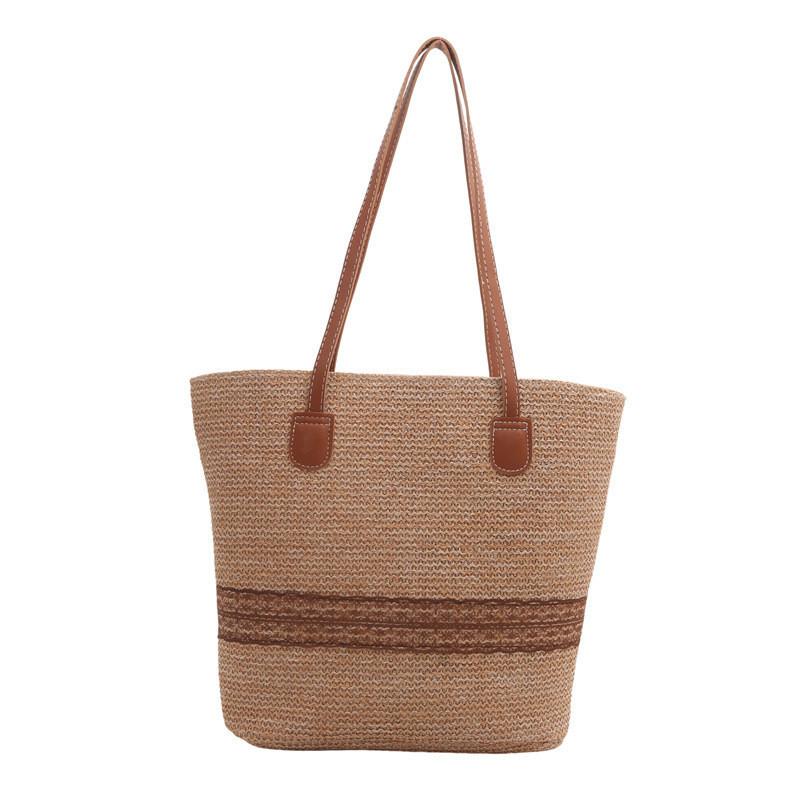 Chic Xl Bucket Style Tote Bag For Spring Summer Fashion Soft Weaved Material Available In Cream