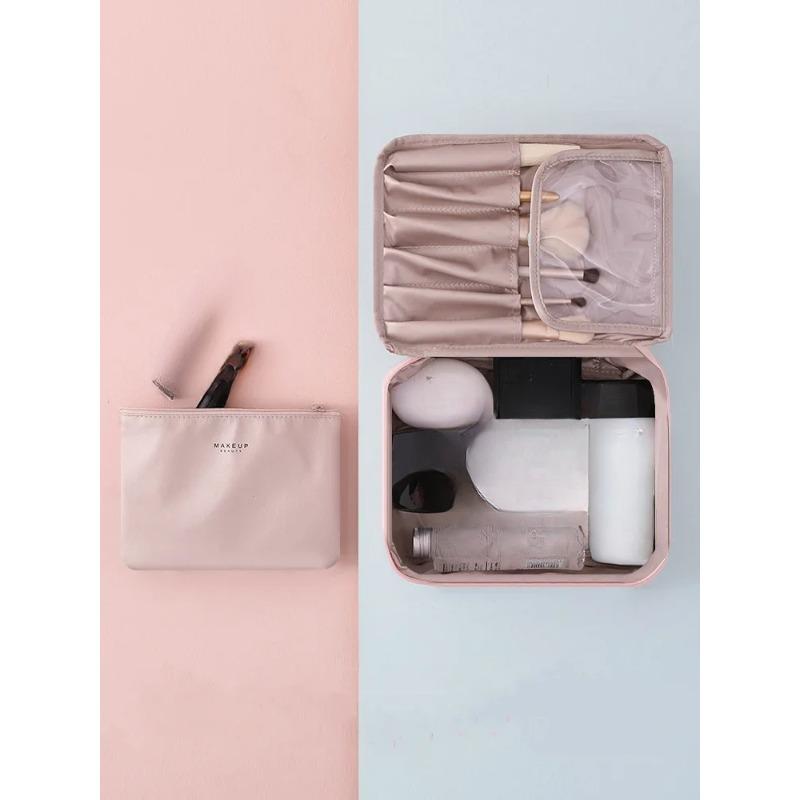 Ladies Portable High Appearance Index Cosmetic Bag Large-capacity Travel Washing Bag Three-dimensional Makeup Storage Bag