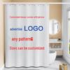 Shower Curtain with Cute Cartoon Design - Dry & Wet Separation, Punch-Free Installation