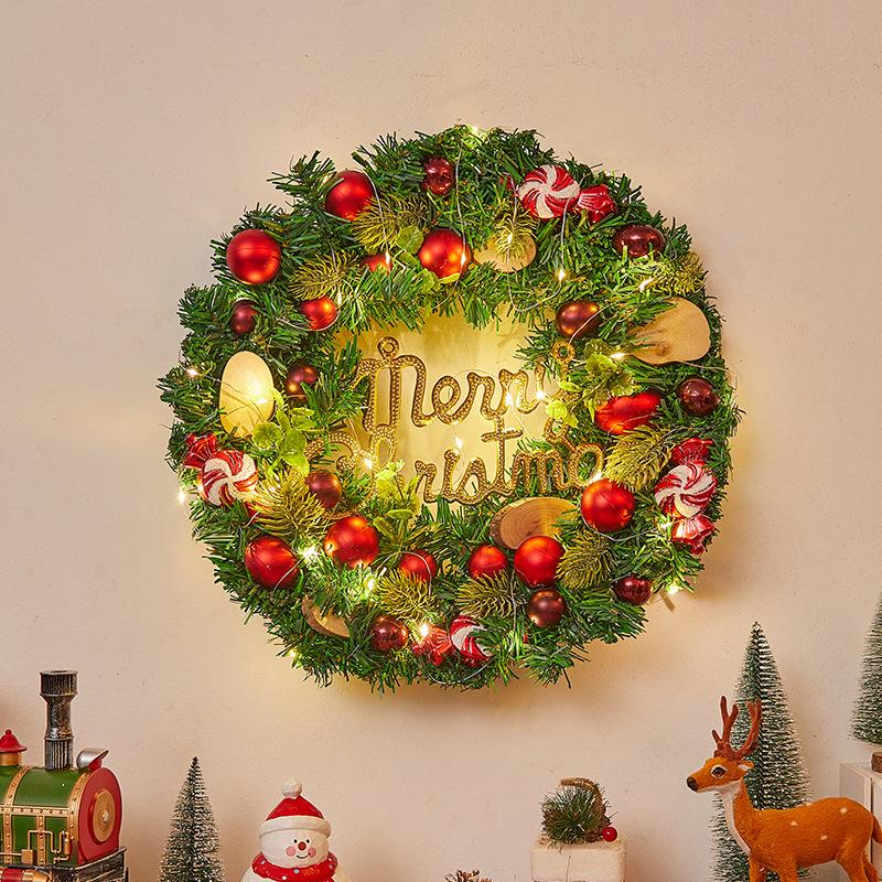 Christmas Door Wreath & Holiday Ornament for Festive Decor