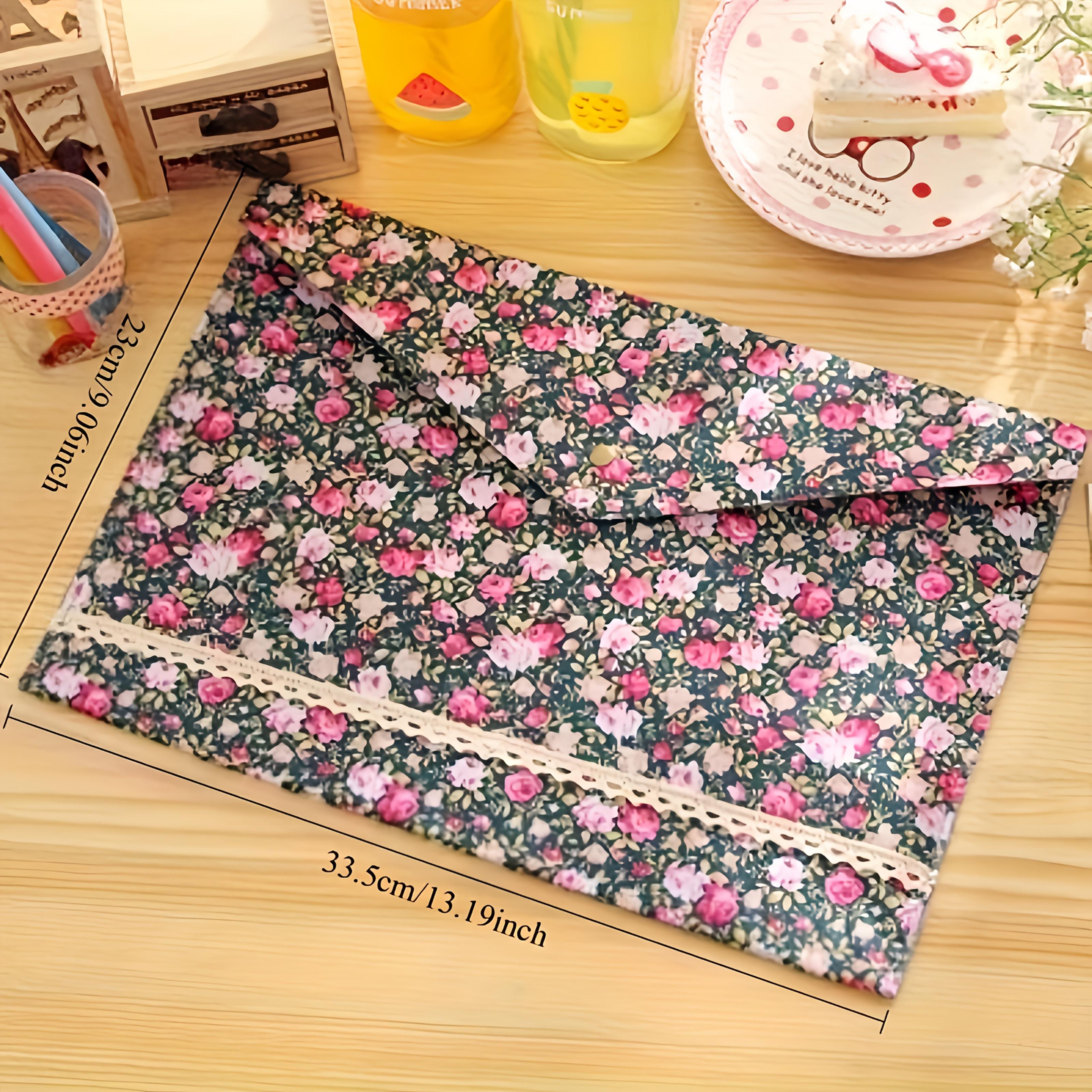 File Storage Bags - High - quality Fashionable Floral - printed File Bags | Large - capacity Storage for Office,Home and School