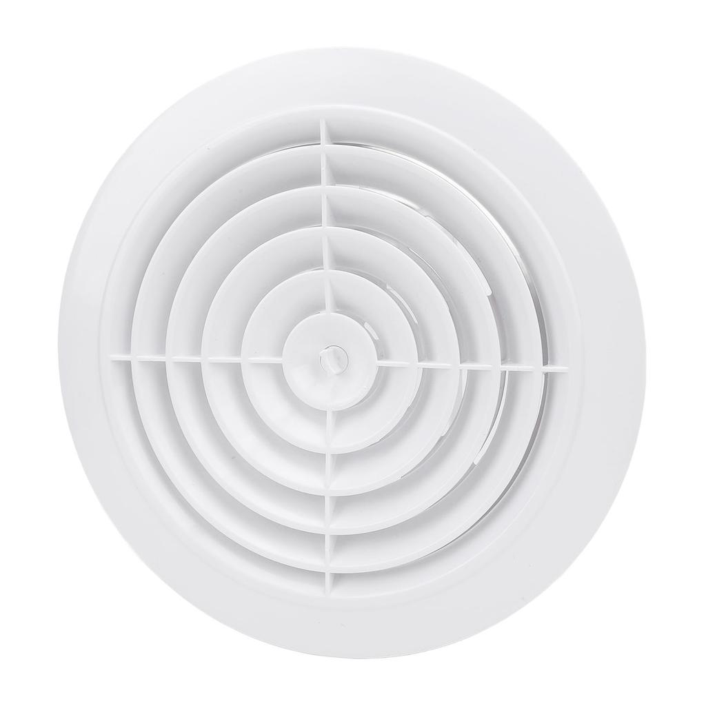 Louver Round Air Vent 200mm White ABS Adjustable Wall Air Vent Cap for Bathroom Office Kitchen
