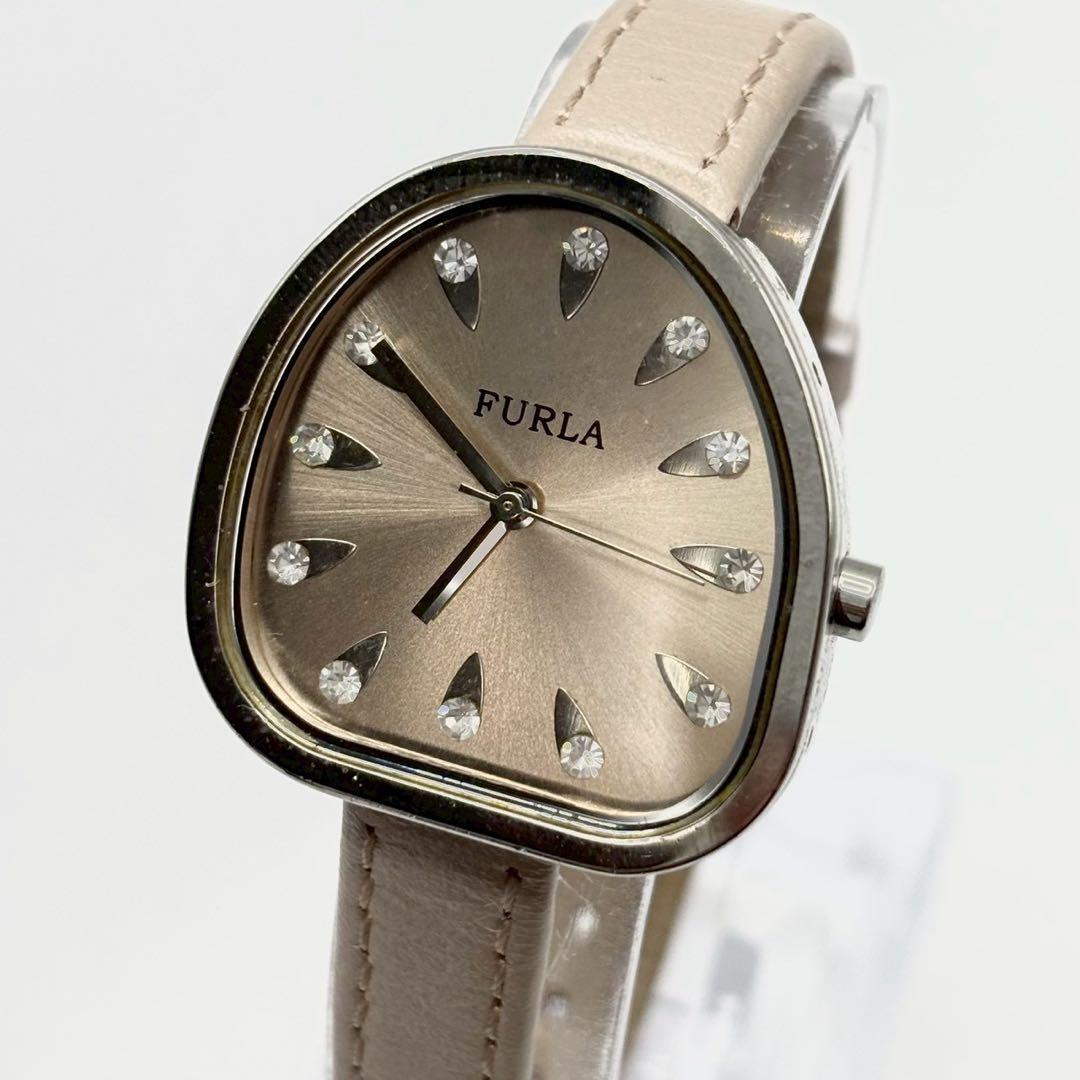 Used [Operating/New Battery] FURLA Pink Ladies Watch Quartz