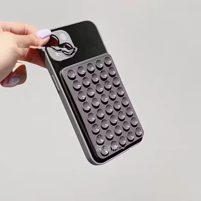 

2шт Hands Free двухсторонний силиконовый держатель для телефона с присоской прочная подставка для iPhone 15 Samsung S24 универсальное крепление для селфи