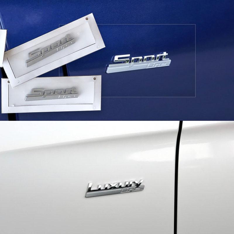 3D Premium LUXURY LINE SPORT LINE for Car Engine Hood Fender Trunk Tail Rear Decal Emblem Badge Sticker