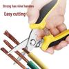 Multi-Functional Stainless Steel Electrician Shears for Cutting Wire, Iron, and Aluminum.