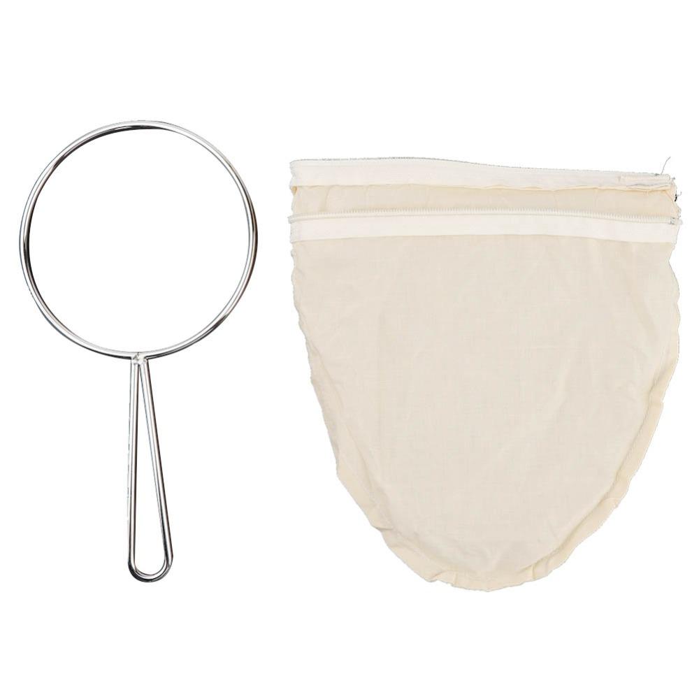 Cotton Coffee Filter Zipper Closure Filter Bags Cloth Infuser Tea Bag Strainer  Coffee