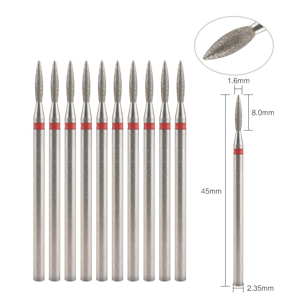 

10 шт. алмазная фреза для маникюра, электрические сверла для ногтей, аксессуар для педикюра, пилочка для ногтей, инструмент для удаления геля CHINA