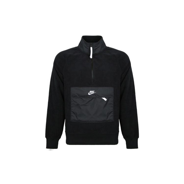 Nike Sweatshirts Men's Black Stand Collar Moderate Regular 929098-010