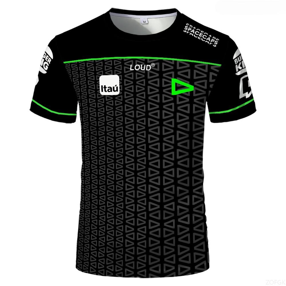 LOUD E-Sports Team Men Uniform Jersey T Shirts League Of Legends E Sports Contest  T-shirt Games Apparel Supporter O-Neck Tops