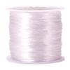 Flat Elastic Crystal String, Elastic Beading Thread, for Stretch Bracelet Making, Flat, White, 0.8mm, About 60m/roll