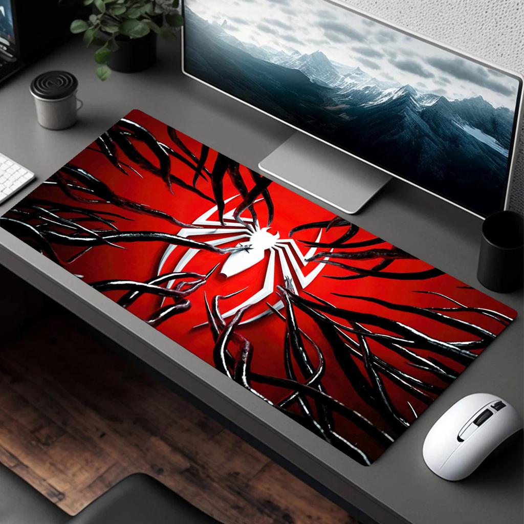 Tappetino per mouse da gioco grande con motivo a ragno 900x400mm Base in gomma antiscivolo Robusto e confortevole Accessori per scrivania da computer portatile Tappetino per tavolo