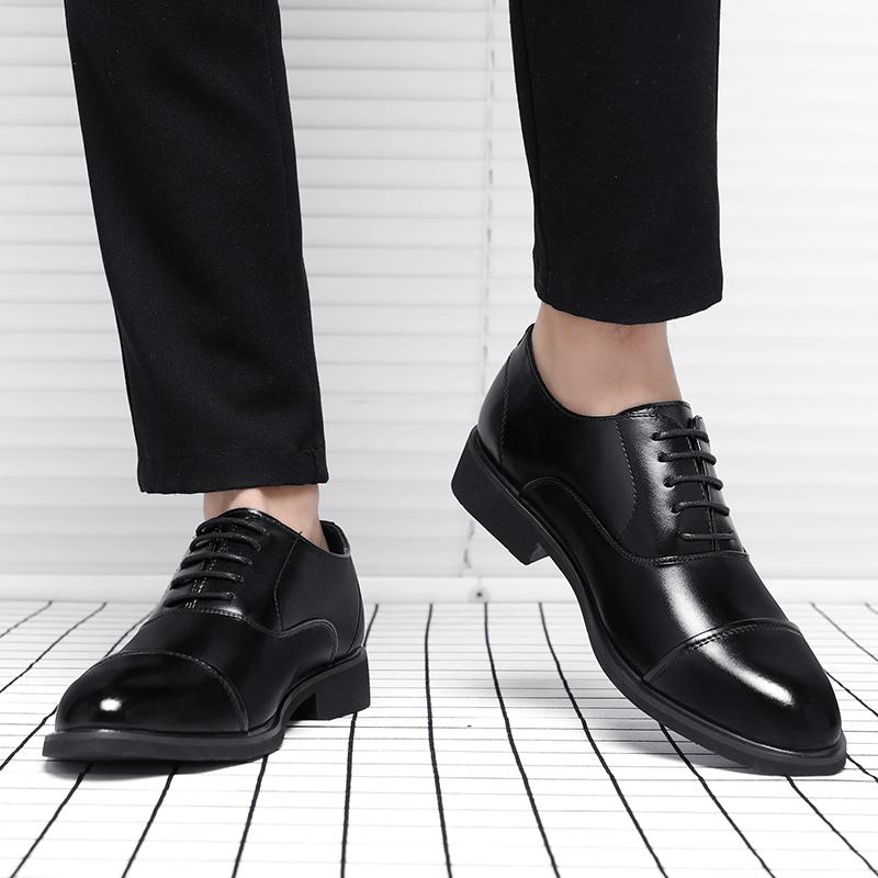Buty podwyższające męskie, wysokie, 6 cm, niewidoczna wkładka, codzienne, męskie, podwyższone, ślubne, oksfordki, do biura