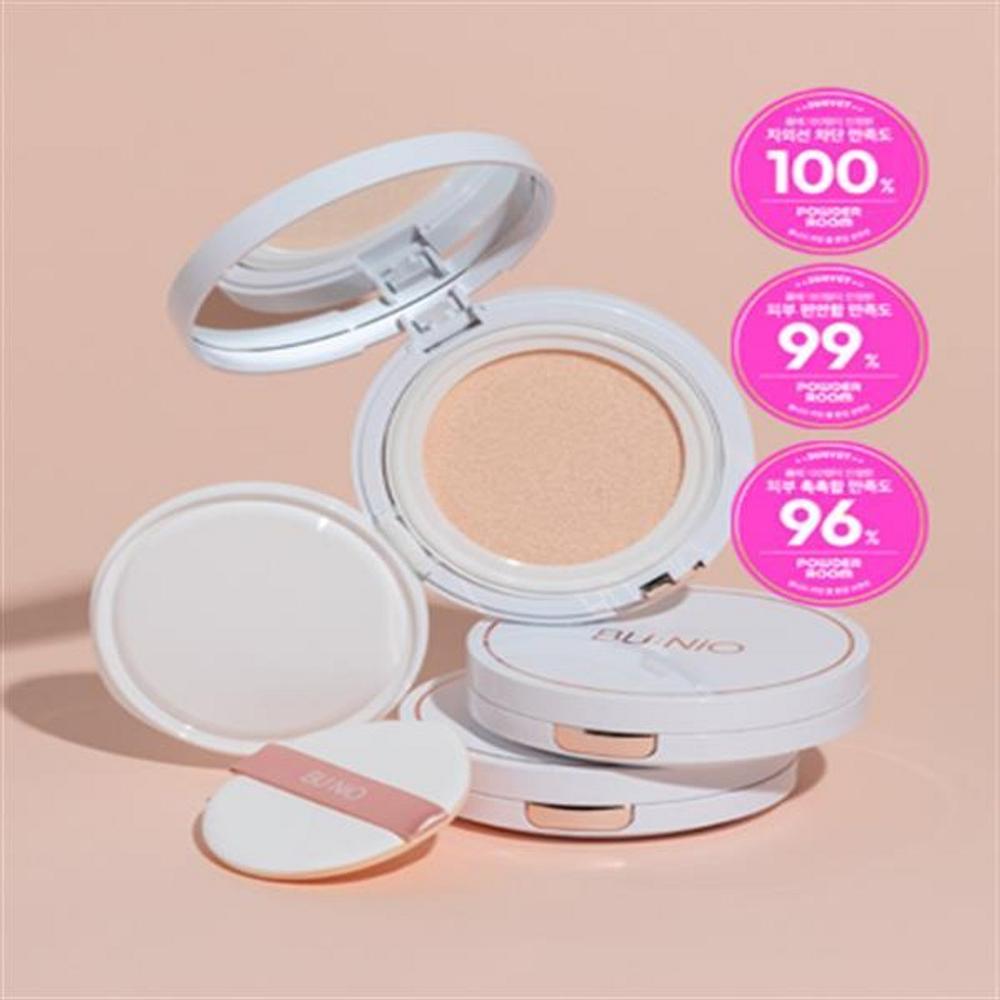 Bunio Calming Cool Tone-Up Sun Cushion BIG (1 Main Product + 2 Refills) + Toner Mist 100ml
