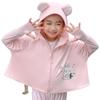 Kinder UPF50+ Eis Seide Sonnenschutz-Cape Leicht Atmungsaktiv Sommer Niedlich Bedruckter Sonnen-Hoodie für Jungen und Mädchen