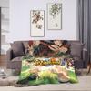 Inazuma Eleven Anime Blanket Flannel All Season Multi-function Lightweight Thin Throw Blankets for Home Bedroom Bedspreads