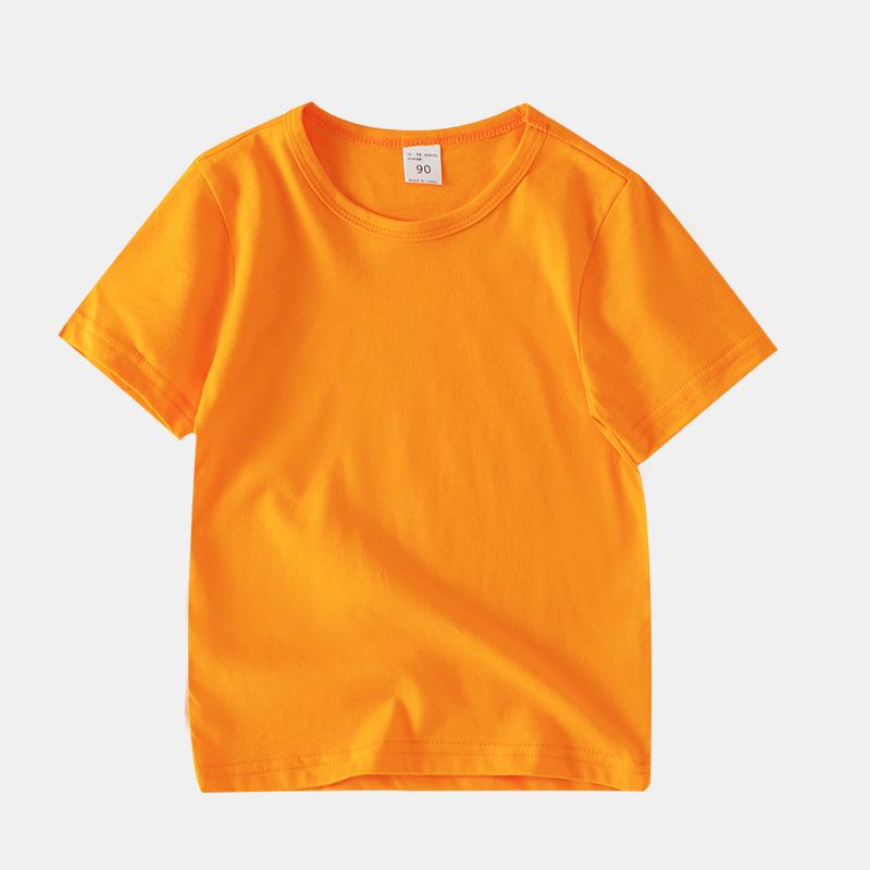 Dětské bavlněné tričko s krátkým rukávem v jednobarevné barvě - Léto pro chlapce, Velikosti od 3T a výše