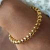 Youthway Minimalist Wire Chain Cuff Bracelet For Women  Gold Plated Stainless Steel Open Bangle Simple Fashion Jewelry Gift