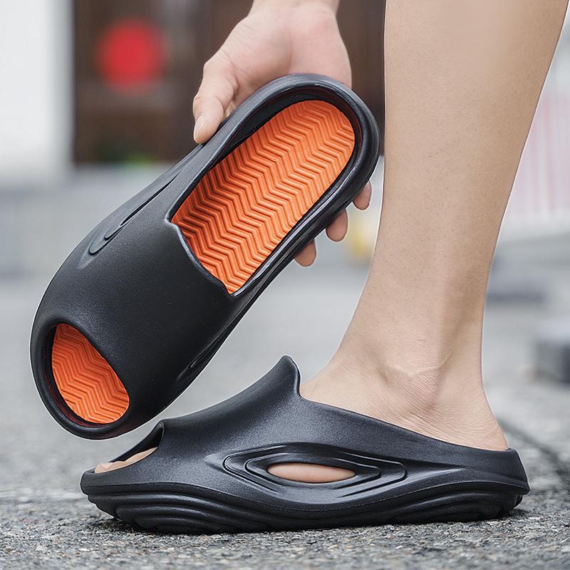 38-45 Herren Groß Mode Weiche Sohle Einzeiler Pantoletten Zuhause Freizeit Hausschuhe Strandsandalen