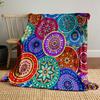 Colorful Mandala Pattern Design Patterned Blanket, Flannel, Suitable for All Seasons, Home Decor, Warm and Cozy