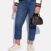 New COACH Sydney Coated Canvas With Leather Dome Bag Handbag Shoulder Bag Crossbody Bag Small Size Women's Black Brown CA591-IMAA8