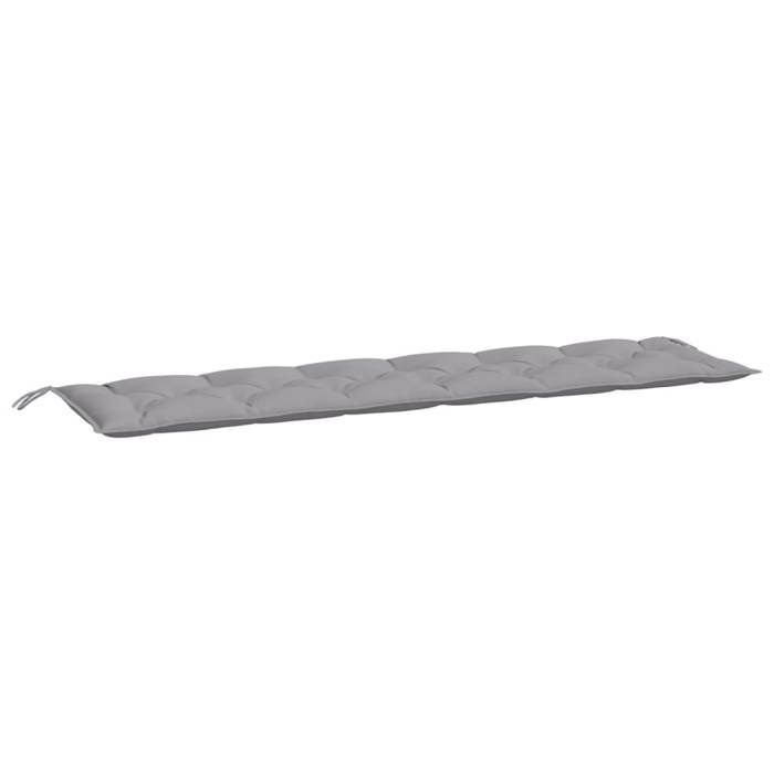 VidaXL Coussin de Banc de Jardin, Revêtement de Banc avec Jeux de Cordes, Coussin d'Extérieur Imperméable, Gris 200x50x7 cm 361641