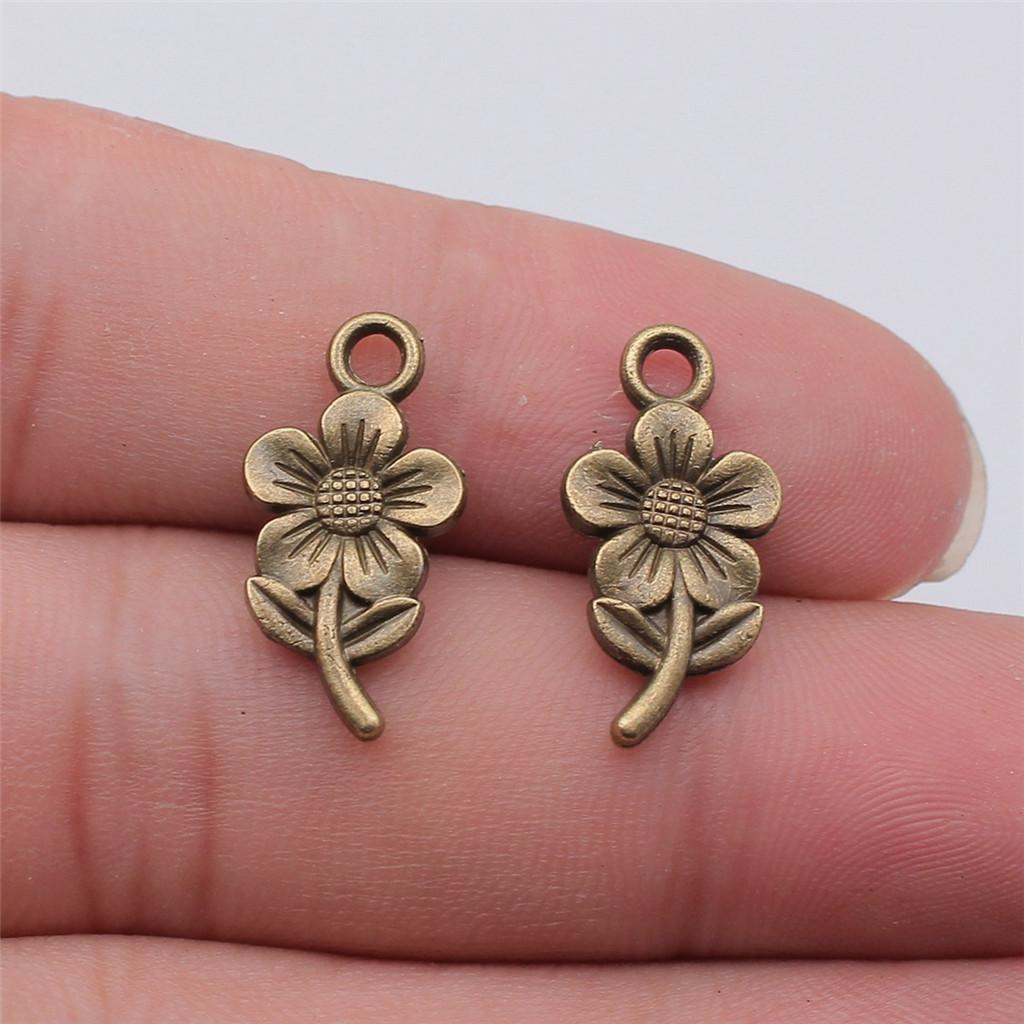 Charms Small Flower Pendants Wedding Jewelry Findings QC116