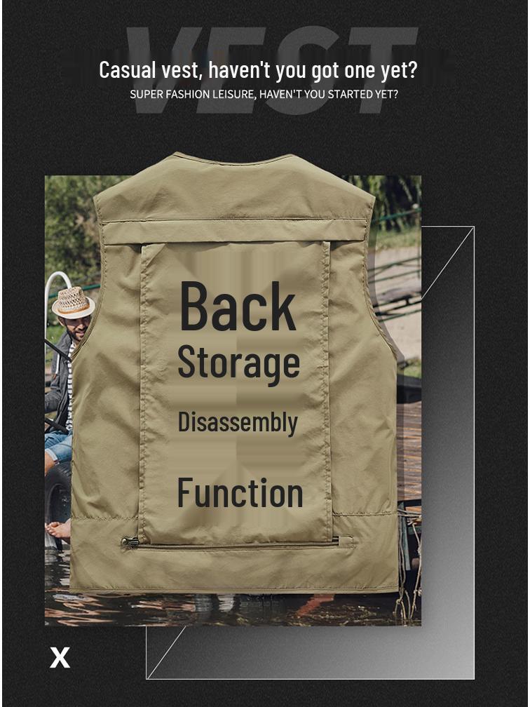 Men's Autumn Outdoor Casual Multi-Pocket Vest