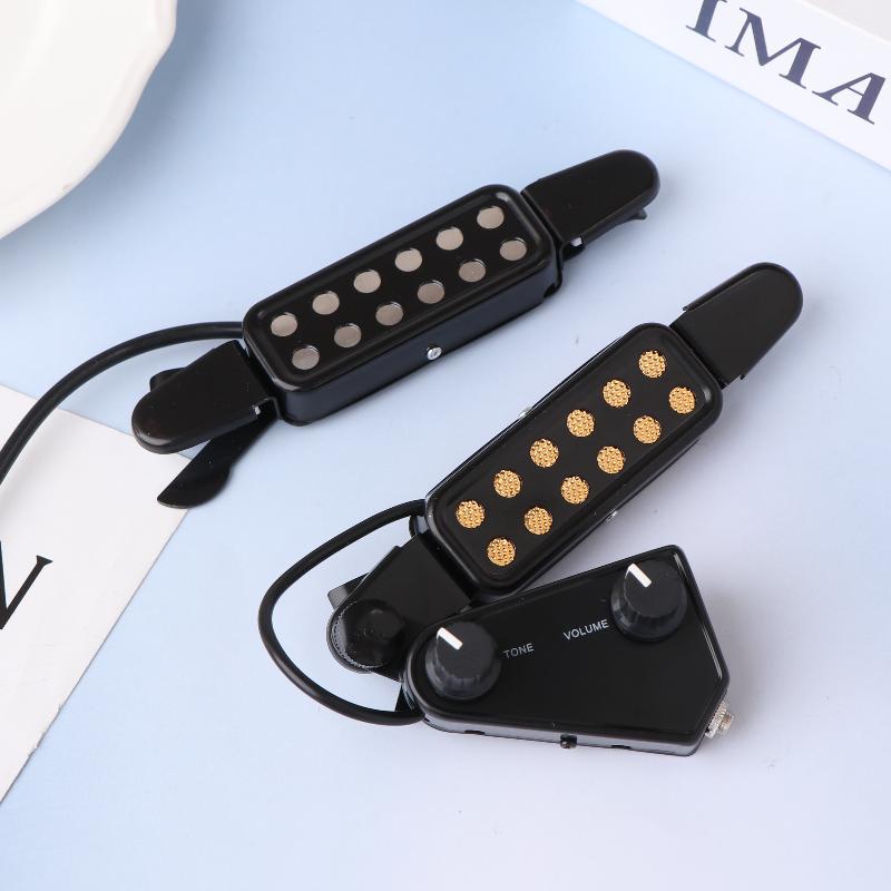 Guitar Pickup Acoustic Guitar Sound Hole Pickup Magnetic With Audio Cable Tone Volume Controller Guitar Parts Accessories