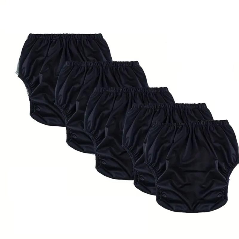Pantaloni per Incontinenza Adulti 5 Pezzi Resistenti all'Acqua Copri Pannolino Riutilizzabile Mutandine a Tenuta Stagna Biancheria Intima Speciale Slip