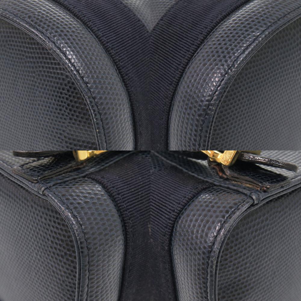 Used AUTHENTIC Salvatore Ferragamo BZ215676 Vala Backpack Daypack Embossed Leather