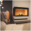 Steel fireplace KRATKI MBO left 15 kW Ø 200 self closing door