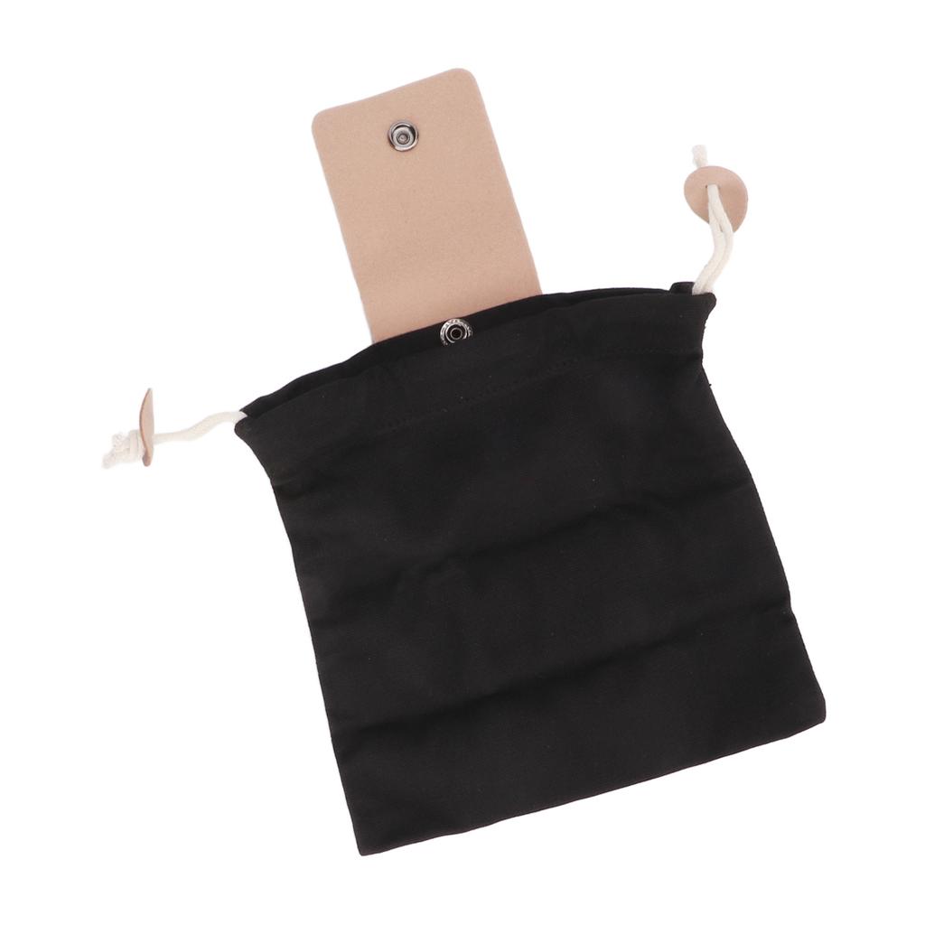 Outdoor Foraging Bags Fruit Picking PU Leather Canvas Foraging Pouch Camping Waist Hanging Tool Bag