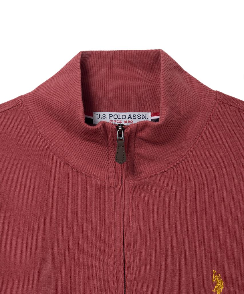 USPOLOASSN French Rib Half Neck_Burgundy