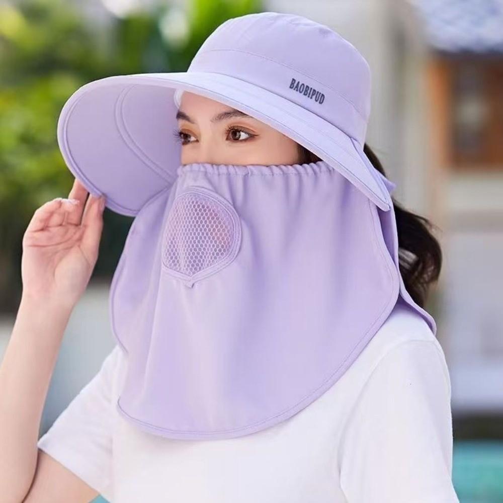 Wide Brim Sunscreen Sun Hat Lightweight Neck Flap Hat Visor Cap Picking Tea Hat  Outdoor Activities