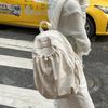 Damen Zugband Raffung Leichter Rucksack Minimalistisch Lässige Ästhetik Täglich Einfach Unifarben Schultasche 2026 Neuer Trend