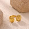 Classic Geometric Irregular Heart Gold Color Rings for Women Stainless Steel Exquisite Double Butterfly Rings Jewelry Party Gift